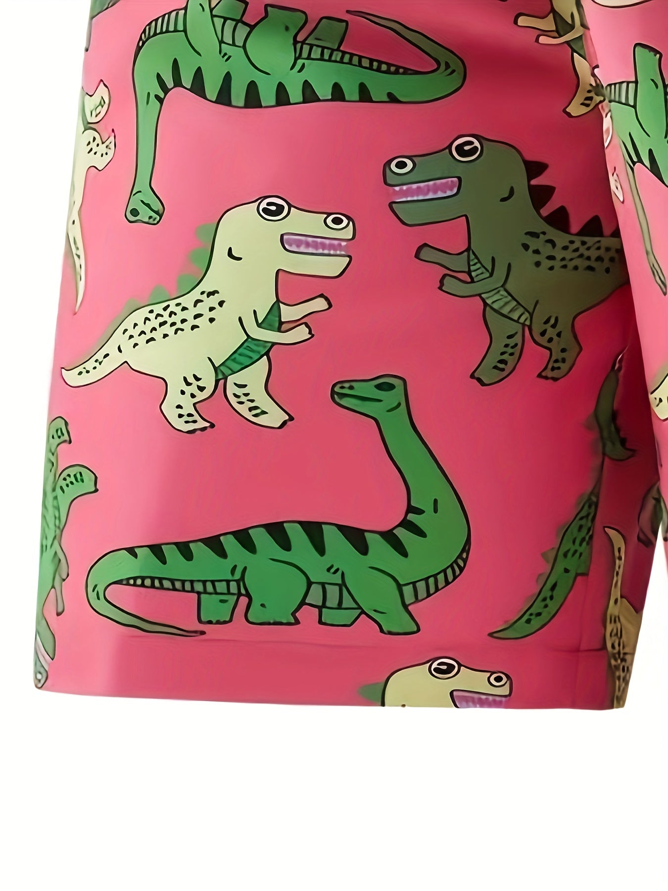 Dinosaur Print Men's Drawstring Shorts Swim Trunks Swimwear