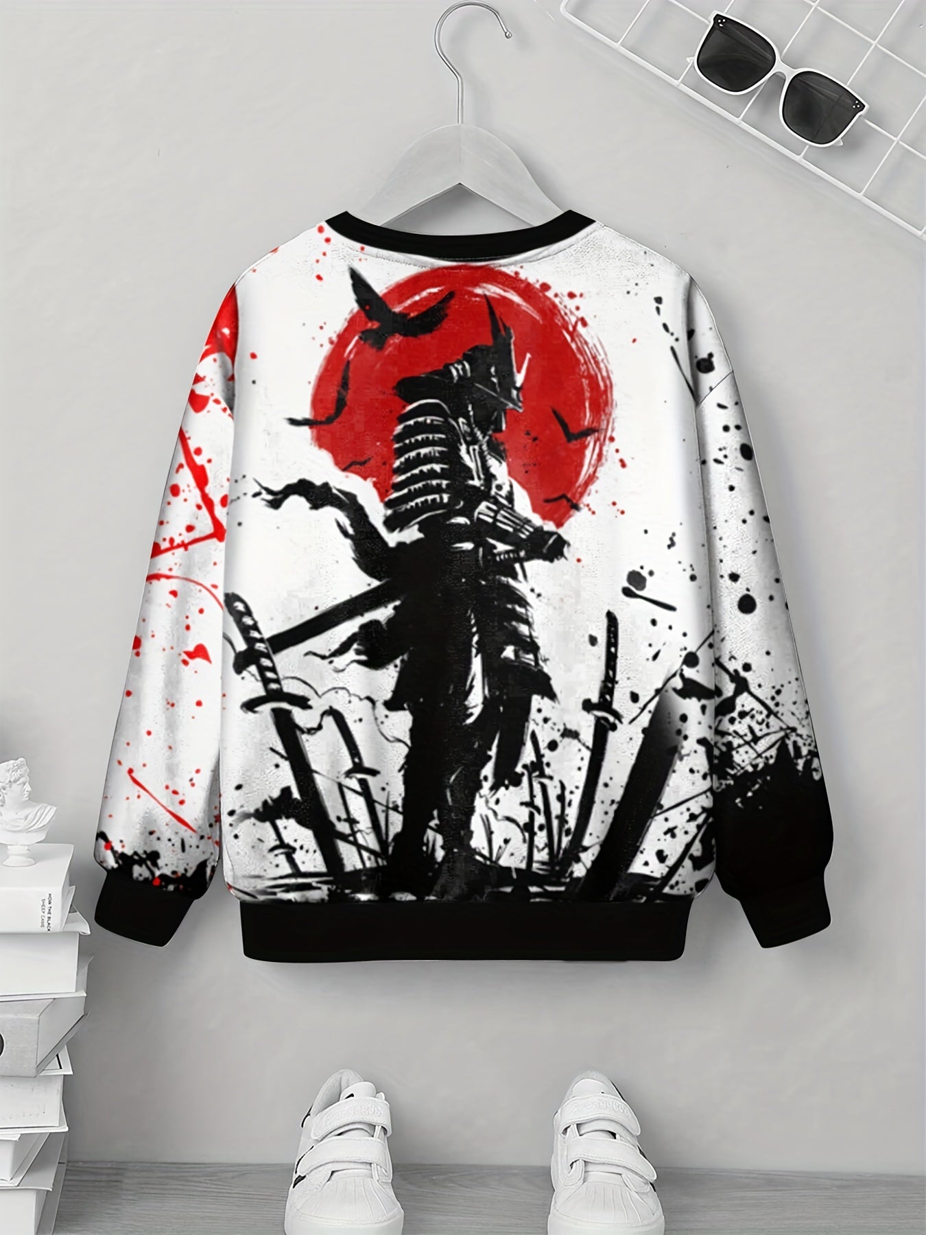 Teens Knight 3D Print Sweatshirt Casual Pullover Street Wear