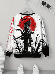 Teens Knight 3D Print Sweatshirt Casual Pullover Street Wear