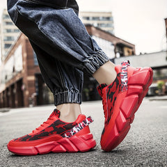 Men's Chunky Lace-up Sneakers Comfy Athletic Shoes