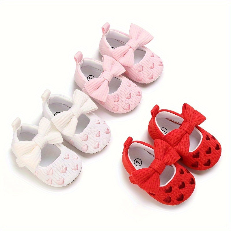 Bowknot Ballet Flat Shoes Baby Girls Lightweight Wear-resistant Flat Shoes