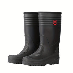Men's Plush Lined Rain Boots Non Slip Waterproof Shoes