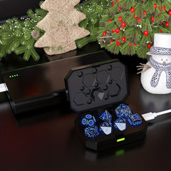7pcs Rechargeable LED Metal Flashy Dices
