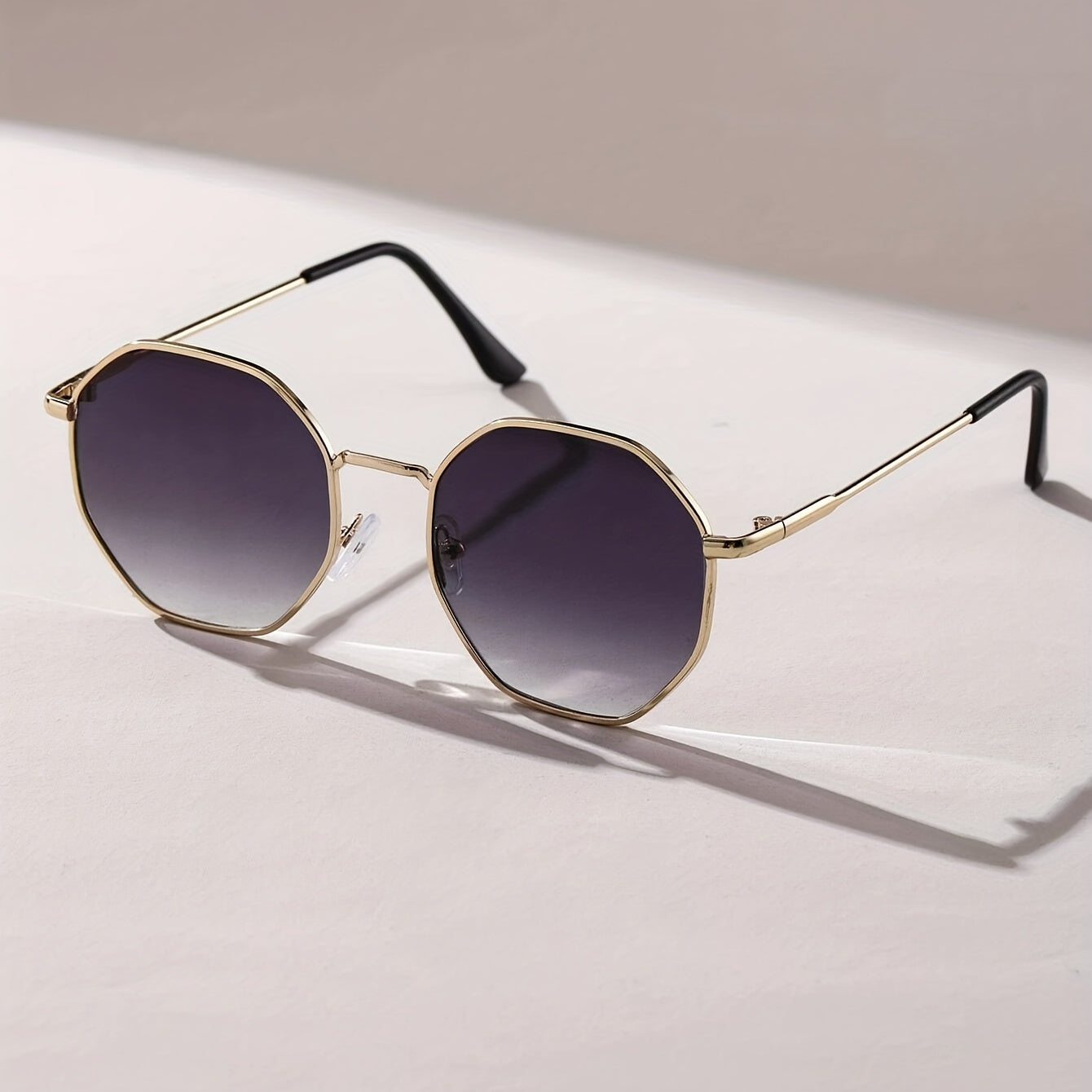 Geometric Metal Sunglasses Retro Anti Glare Sun Shades