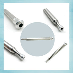 2pcs Stainless Steel Telescopic Fire Blow Pipes Camping Barbecue Stick