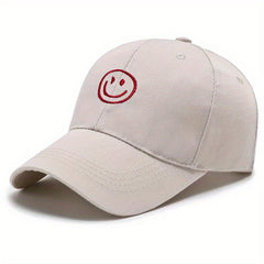 Embroidered Smiling Face Peaked Cap Unisex Baseball Cap