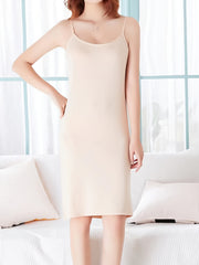 Comfy Lounge Dress Casual Scoop Neck Slip Home Dress