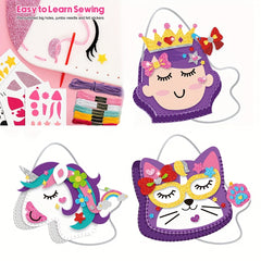 Fabric Felt Bag DIY Craft Kit Parent Child Sewing Toy Girl's Crossbody Bag