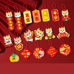 18pcs Year Of The Dragon Gift Pendant Money Tree Decoration