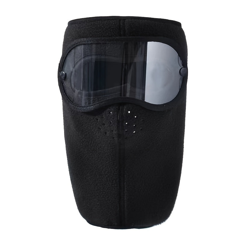 Winter Cycling Full Face Mask Dustproof Anti Fog Windproof Mask With Goggles