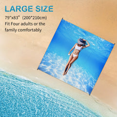 Waterproof Foldable Beach Mat Plaid Outdoor Camping