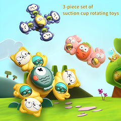 Baby Suction Cup Spinner Toy 360 Rotating Rattle Cartoon Animal Toy