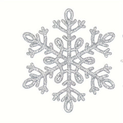 5pcs Glitter Snowflake Ornaments Christmas Tree Decoration