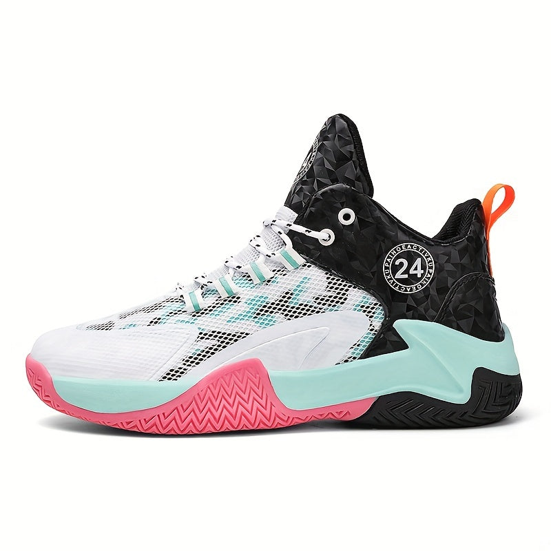 Men's High Top Basketball Shoes Comfy Breathable Non Slip Sneakers