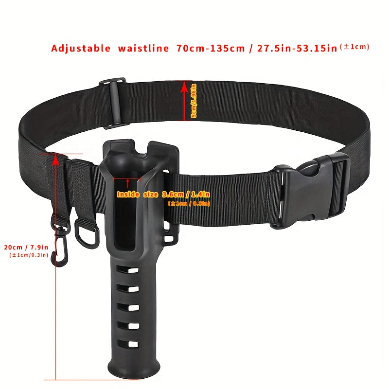 Fishing Belt With Rod Holder Adjustable Waist Belt