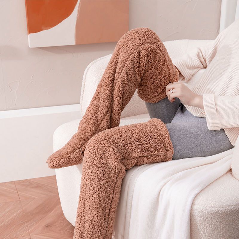 Over Knee High Fuzzy Socks Plush Slipper Stockings Furry Long Leg Warmers