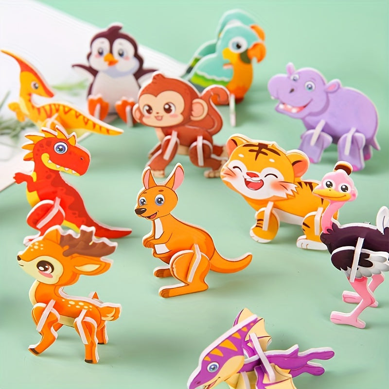 50pc Animal Puzzle Party Favors - 3D Jigsaw Puzzles