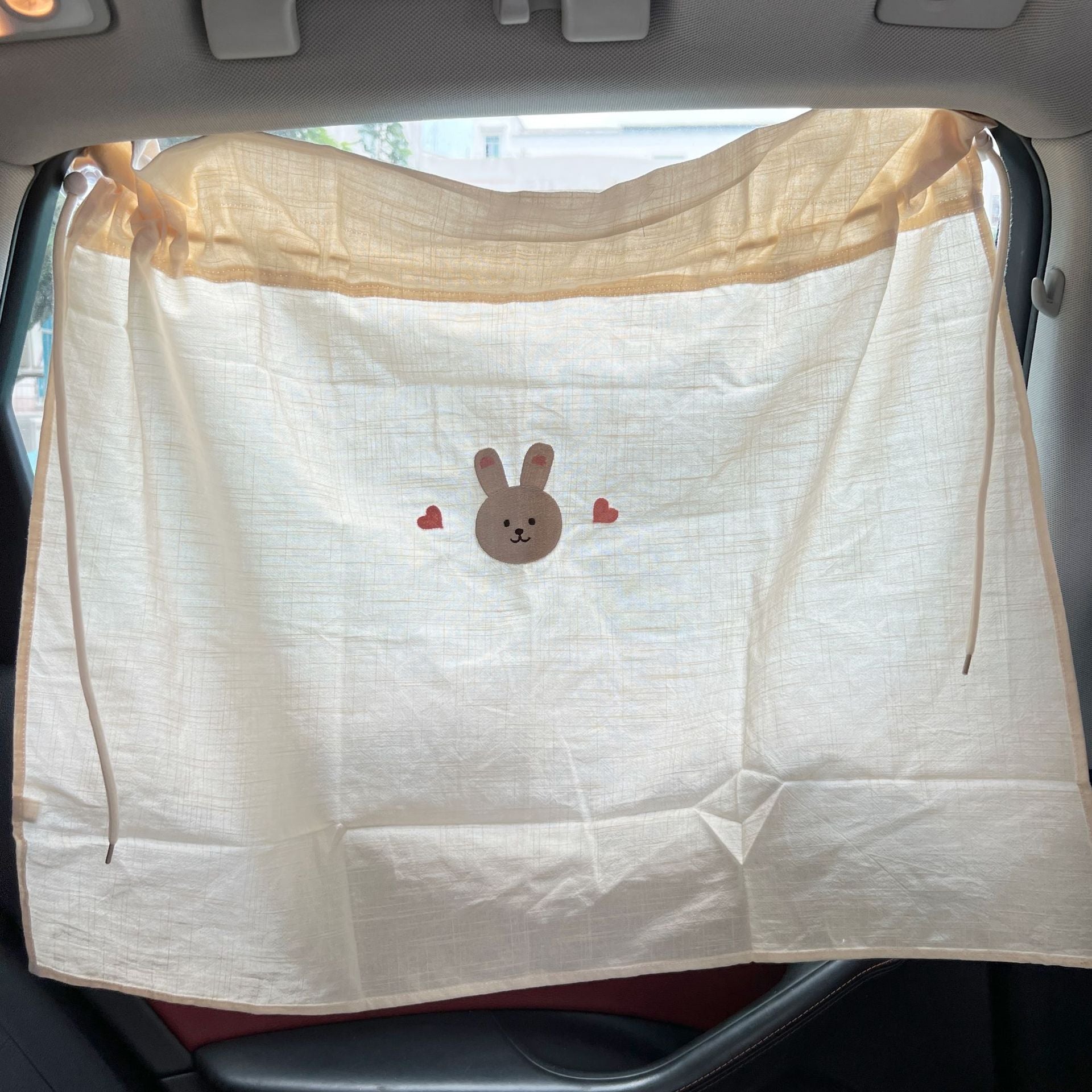 Cotton Embroidered Car Sunshade Curtain Cute Design