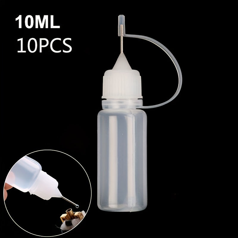 10pcs 10ml Needle Tip Squeeze Bottle for DIY Quilting Paint Glue