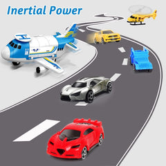 Airplane Toy with Mini Toy Cars Storage Series, Educational Toy for Kids