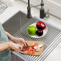 Over Sink Roll Up Dish Drying Rack Stainless Steel
