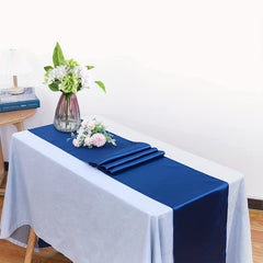 YFLZQ 10 Packs Satin Table Runner 30x274 cm Silk Smooth Fabric Wedding Parties