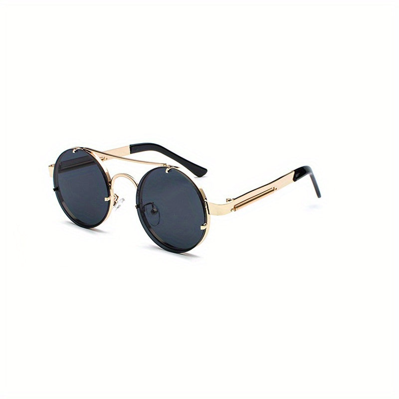 Men's Steampunk Round Sunglasses Retro Style Hip Hop
