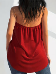 Split Cross Halter Neck Top for Summer
