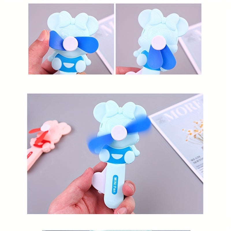 Cartoon Mini Handheld Fan Double Blade Portable Fan for Girls