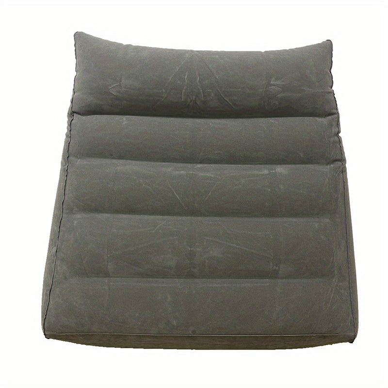 PVC Flocking Inflatable Triangle Pillow Portable Back Cushion