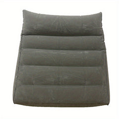 PVC Flocking Inflatable Triangle Pillow Portable Back Cushion