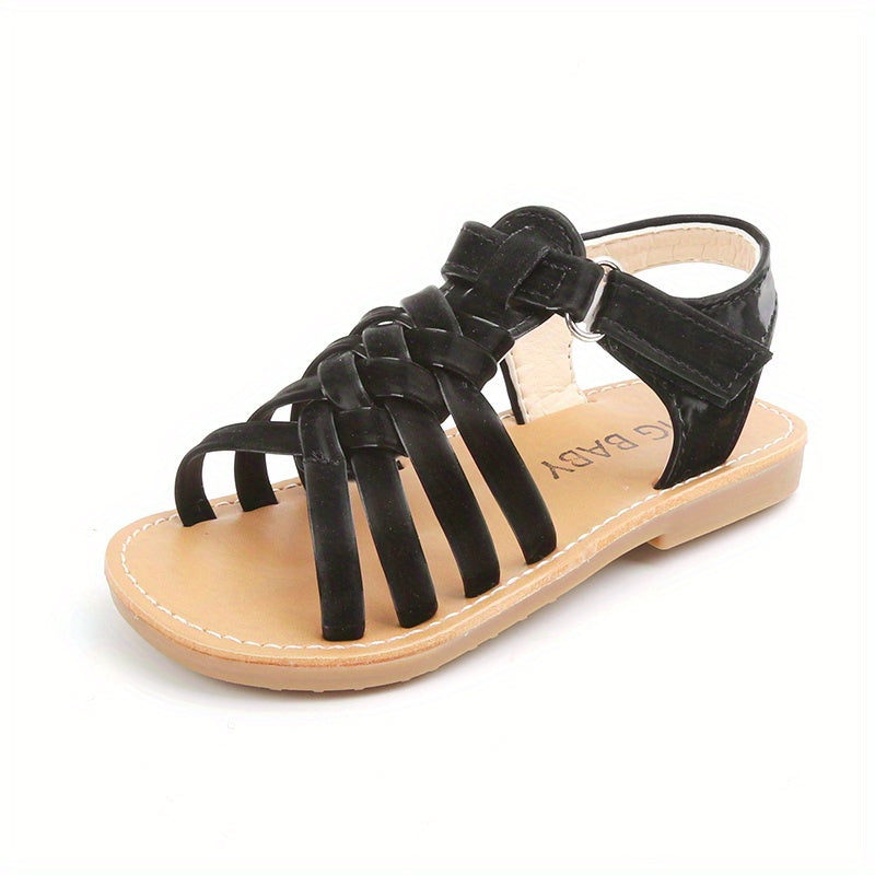 Girls' Stripy Open Toe Platform Sandals for Spring