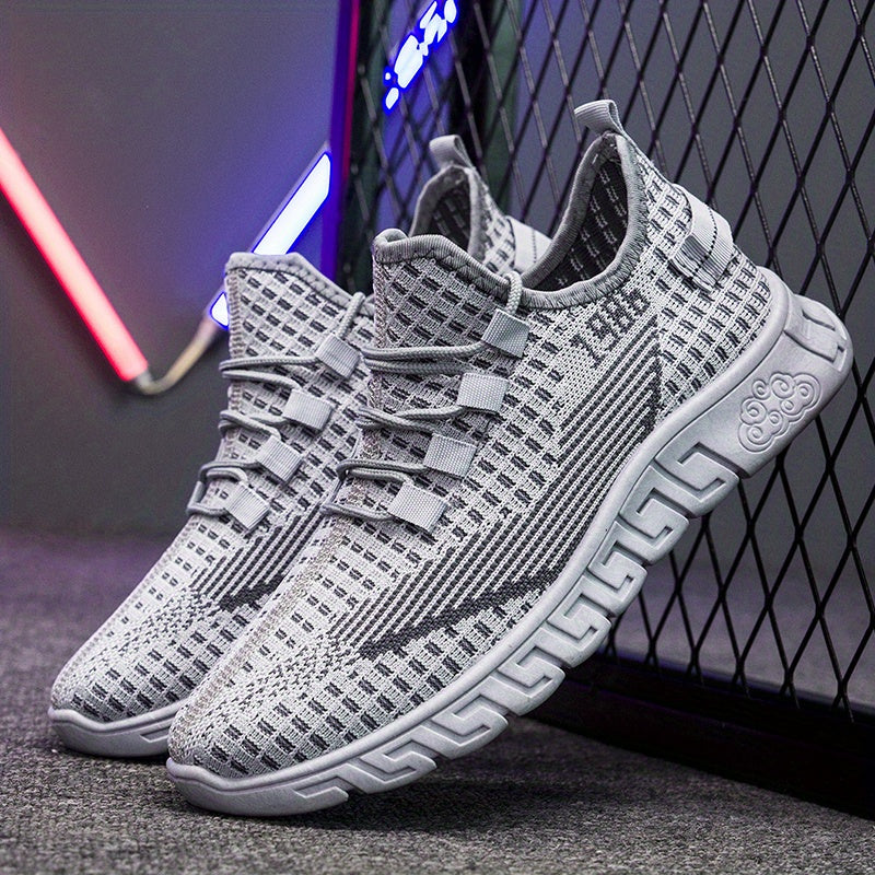 Men's Lightweight Lace Up Running Shoes Breathable Non Slip Sneaker