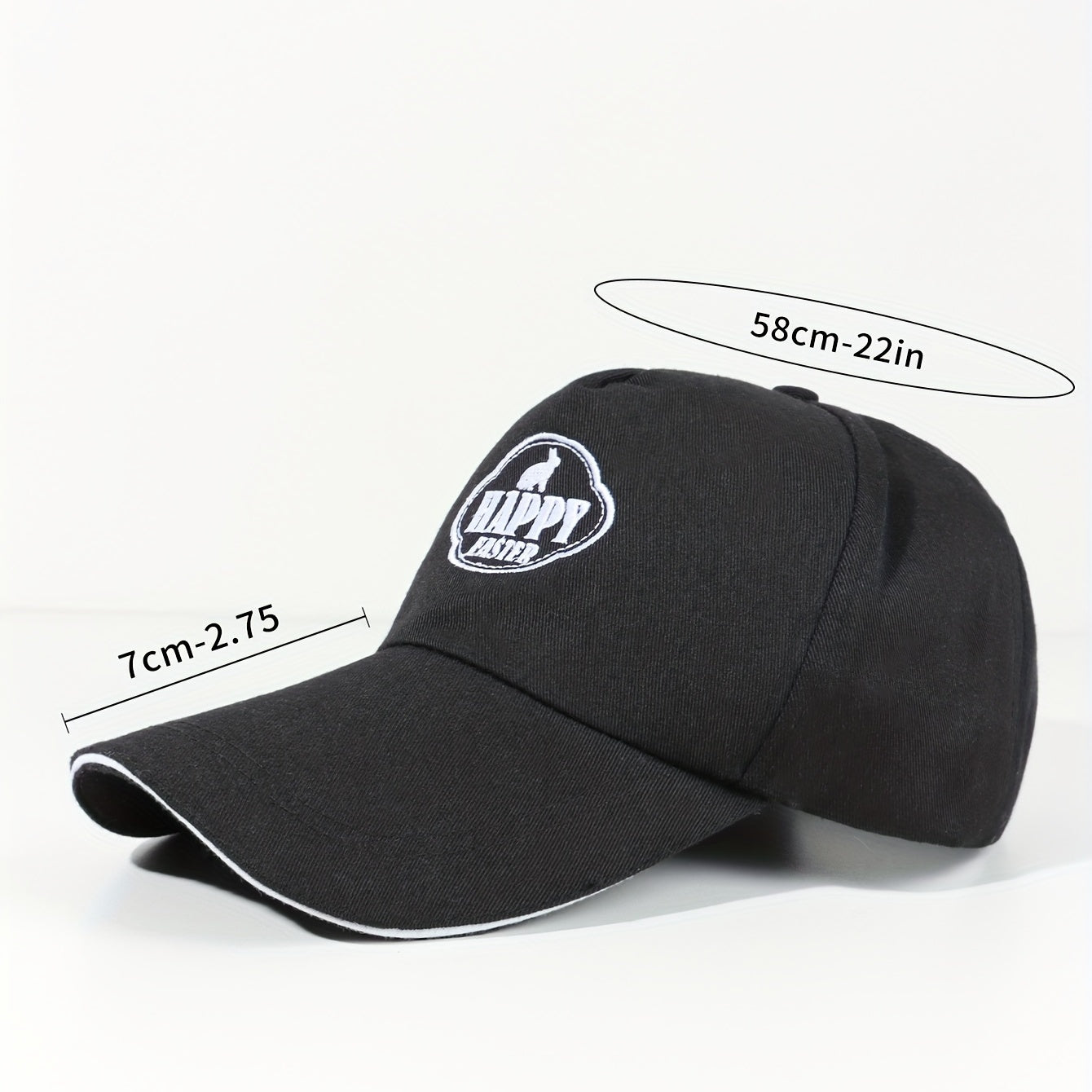 Easter Rabbit Baseball Cap Bunny Embroidered Sun Hat Adjustable