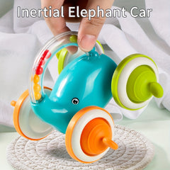 Inertial Elephant Car with Rattles Grip Toy