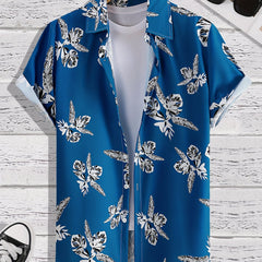 Men's Hawaiian Shirt Summer Vacation Resort Floral Pattern Short Sleeve