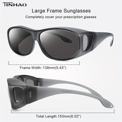 TINHAO Polarized Men's Sunglasses Fits Over Prescription Glasses