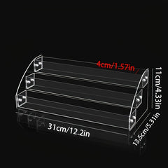 Makeup Storage Rack Transparent Acrylic Organizer for Cosmetics and Nail Polish