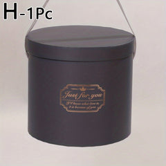 Round Flower Packaging Box, Portable Cylinder Hugging Bucket