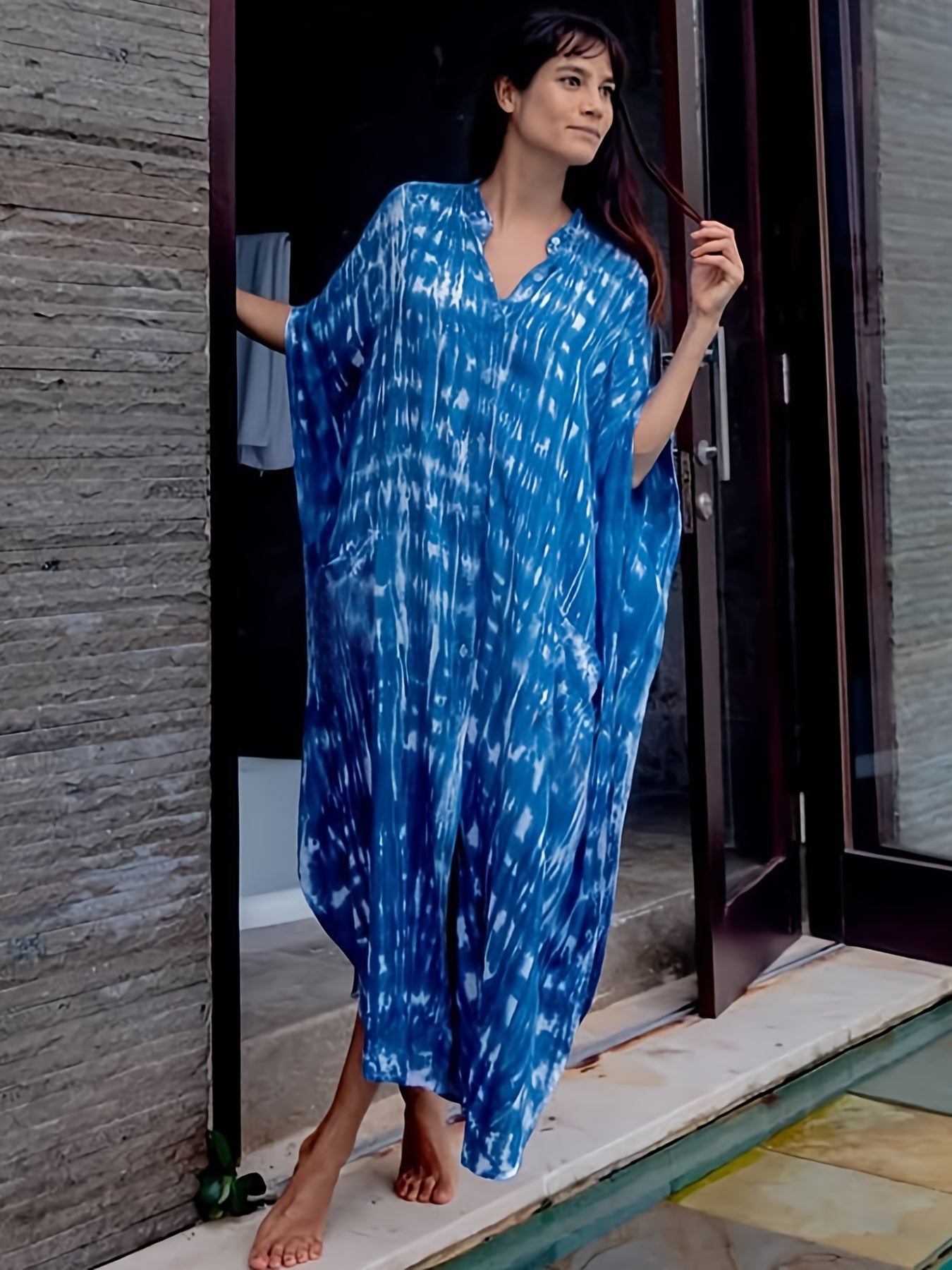 Bohemian Striped Beach Dress Casual Every Vacation Dress For Spring & Summer