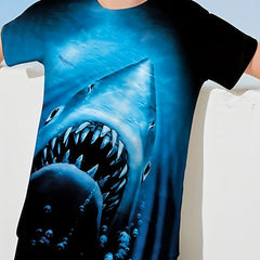 Boys' Shark Graphic T Shirt for Summer Fun