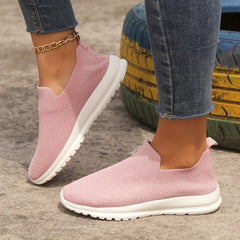 Women's Breathable Knit Sneakers Lightweight Slip On Shoes