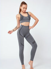 2pcs Yoga Suit Quick Drying Sports Tank Top Bra & High Waist Leggings