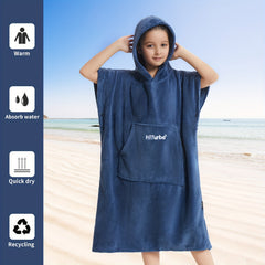 Kids Surf Poncho Hooded Towel Quick Drying