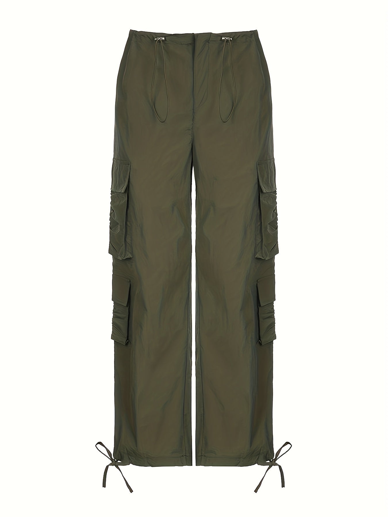 Cargo Pants Drawstring Sporty Loose Fit Activewear