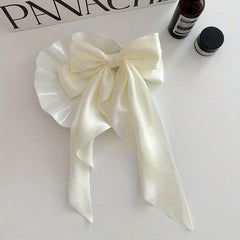 Big Bow Hair Clip Streamer Plain Hairpins For Girls