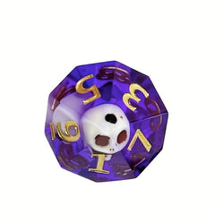 7pcs Resin Skull Dice Set Mini Dice With Golden Number