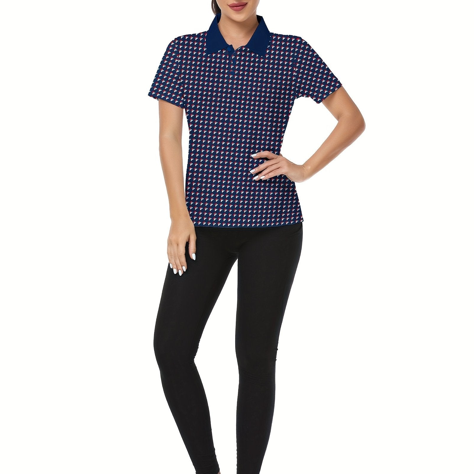 Women's Collared Golf Shirt Short Sleeve Polo