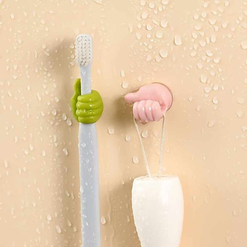 10pcs PVC Thumb Wall Hooks Funny Cord Holders For Cables