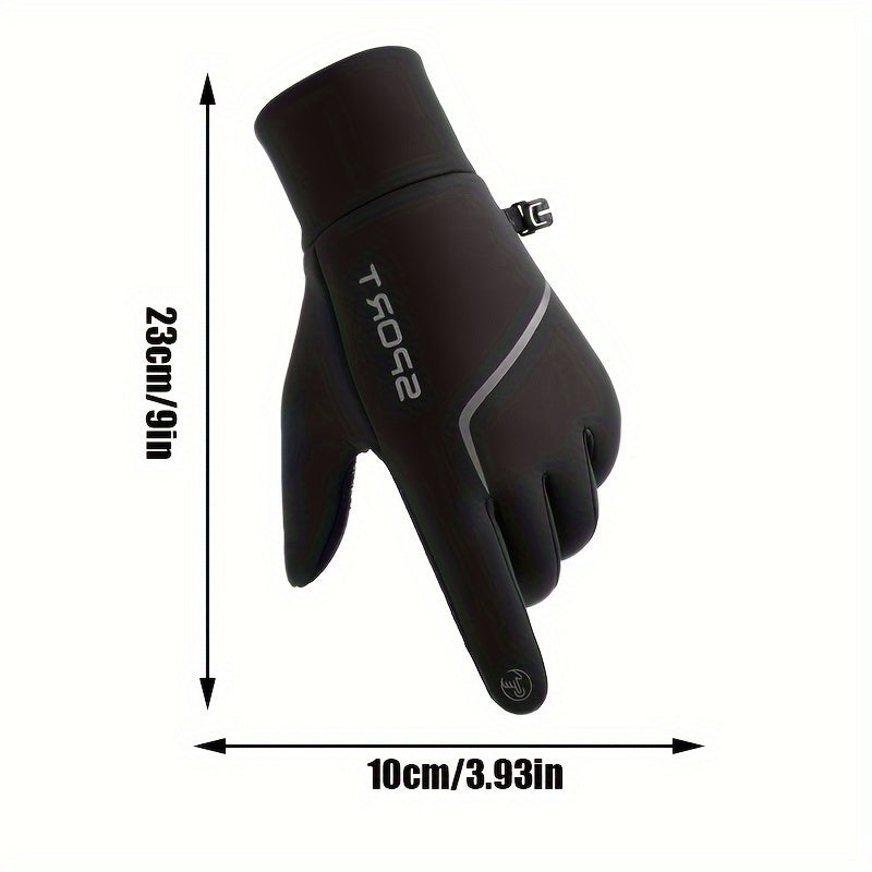 Reflective Waterproof Skiing Gloves Non Slip Touch Screen Gloves